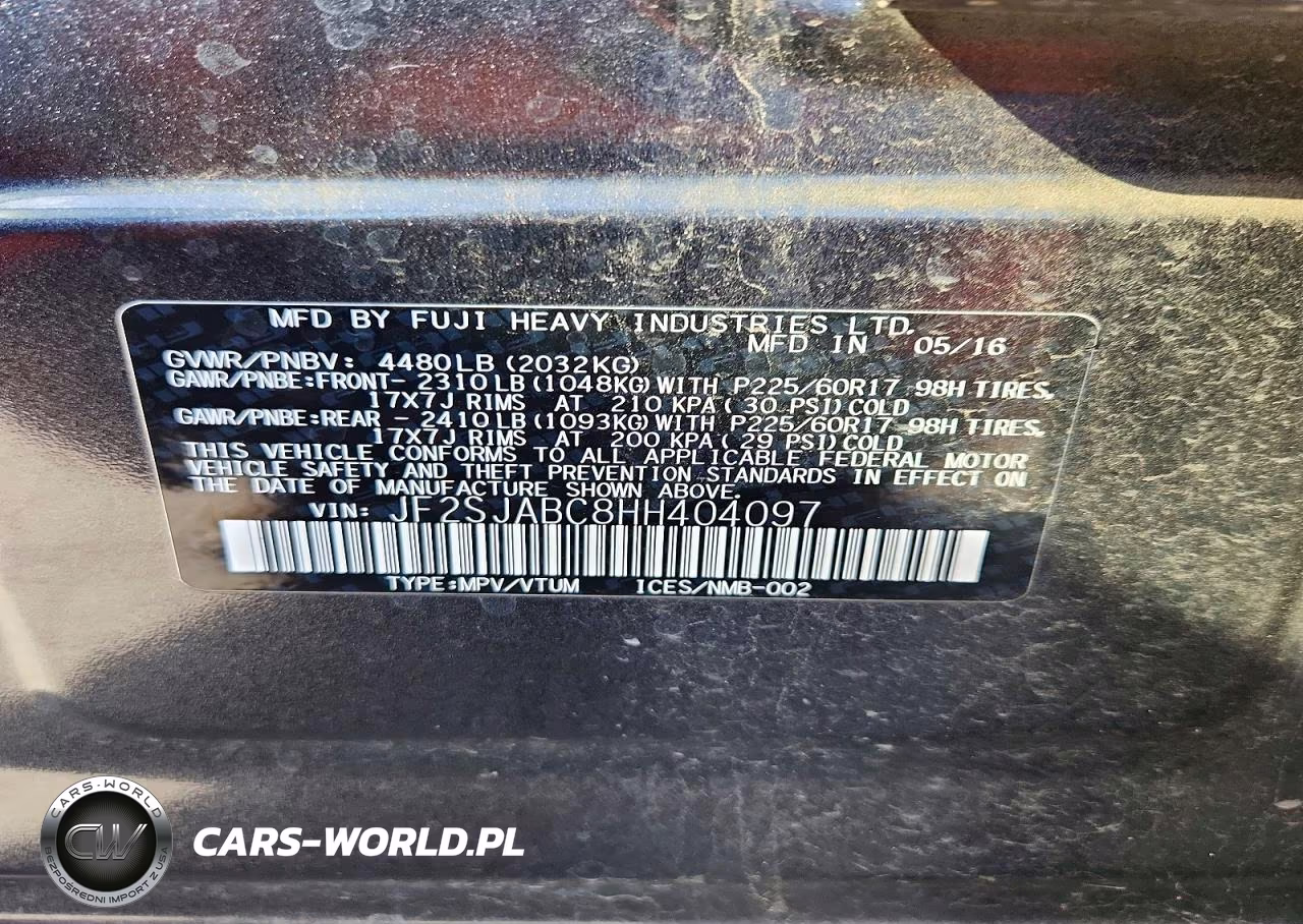 2017 Subaru Forester 2.5I VIN:JF2SJABC8HH404097 - 12