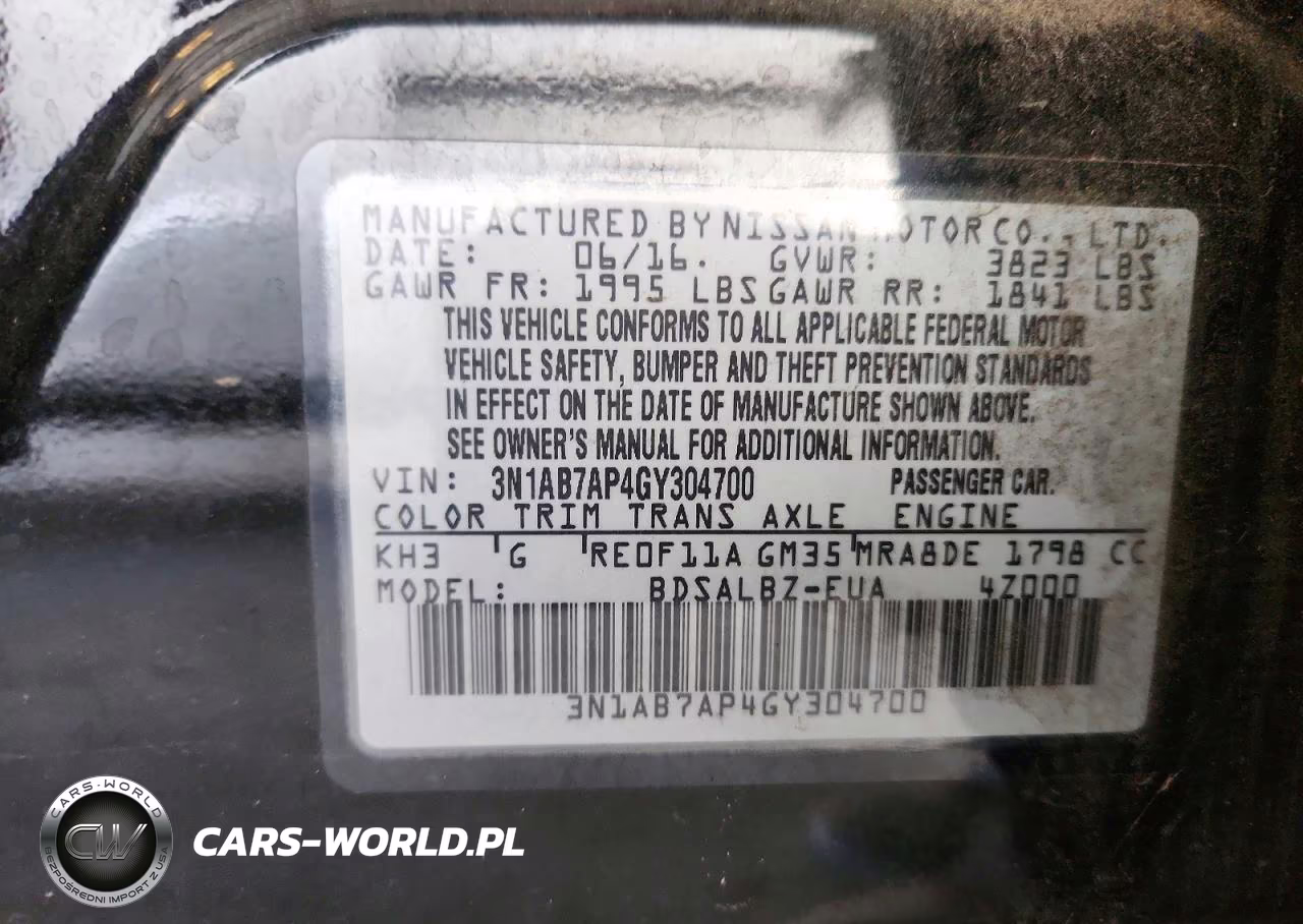 2016 Nissan Sentra S VIN:3N1AB7AP4GY304700 - 12