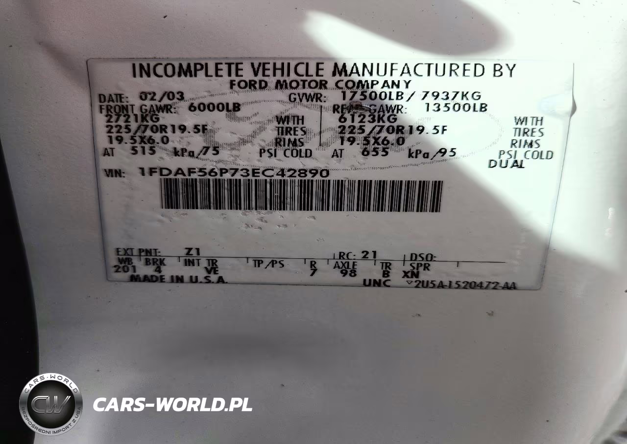 2003 Ford F550 Super Duty Bucket Truck VIN:1FDAF56P73EC42890 - 12