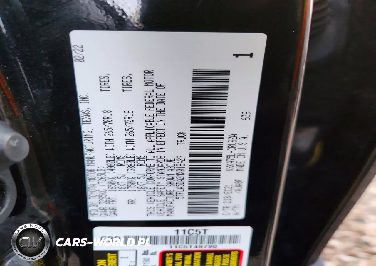 2022 Toyota Tundra Sr5 VIN:5TFLA5DA2NX018427 - 13