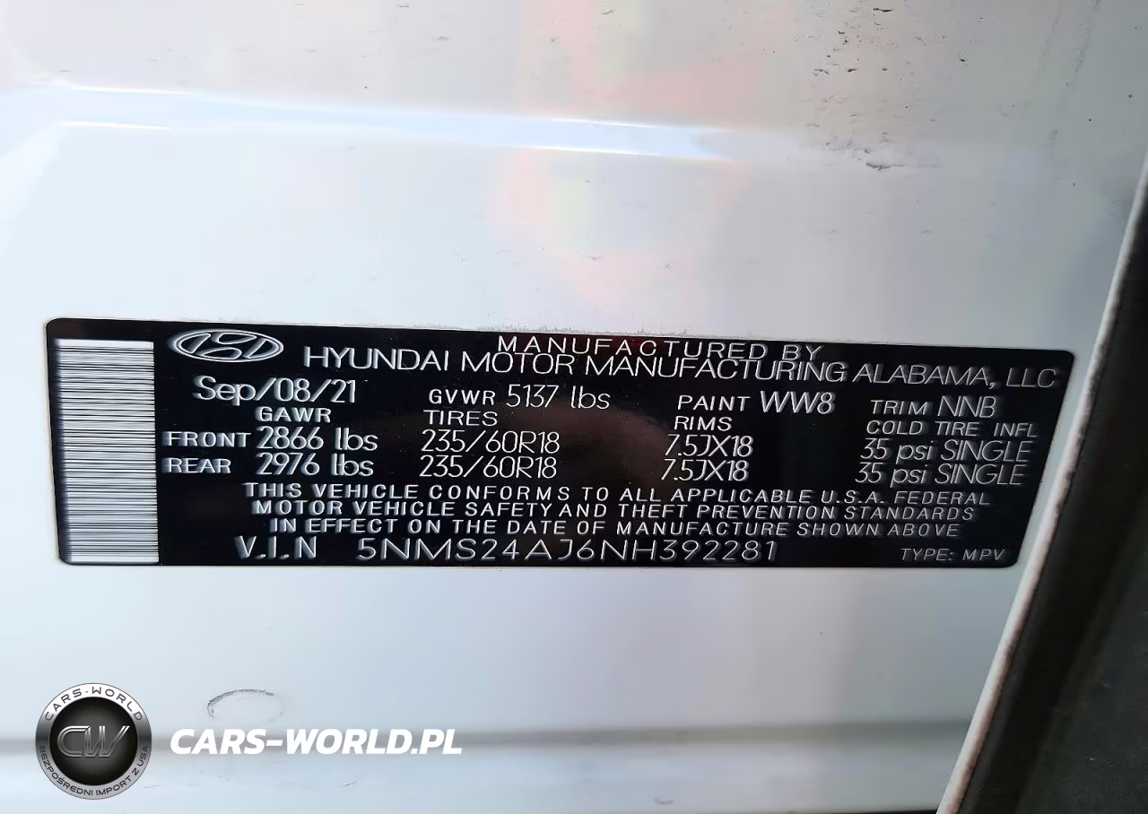 2022 Hyundai Santa Fe Sel VIN:5NMS24AJ6NH392281 - 13