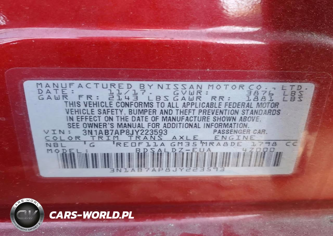 2018 Nissan Sentra Sv VIN:3N1AB7AP8JY223593 - 13