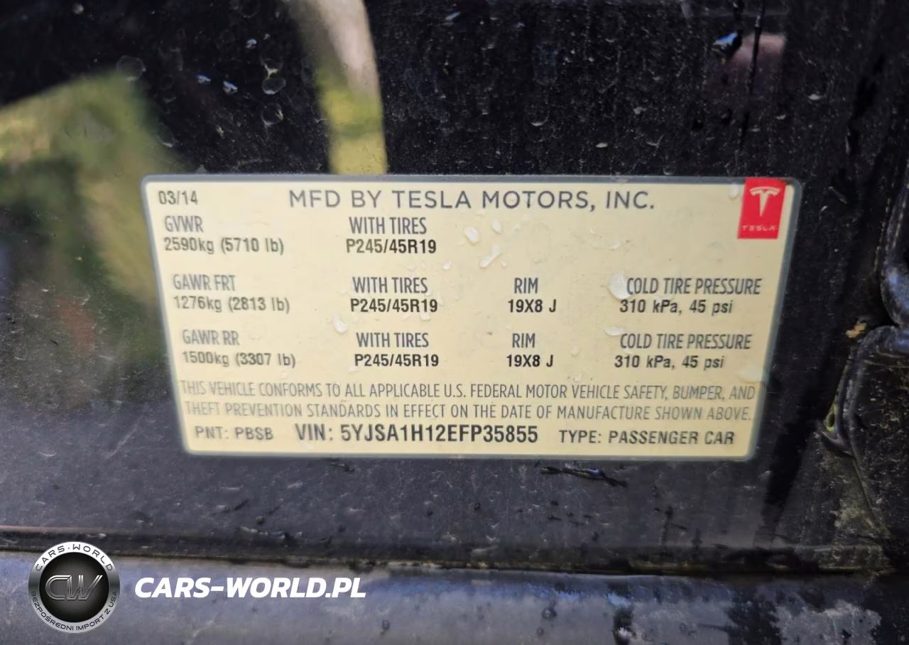 2014 Tesla Model S VIN:5YJSA1H12EFP35855 - 10