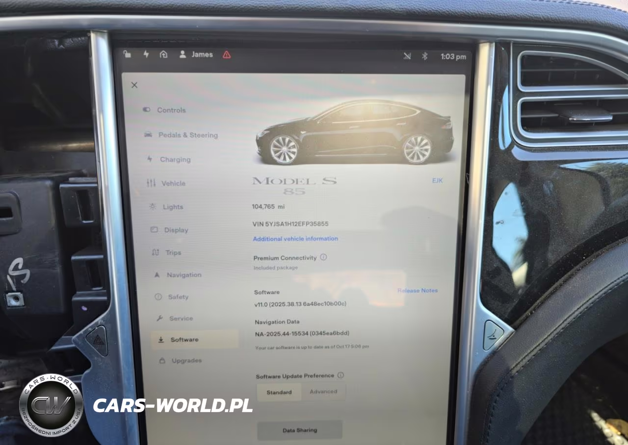 2014 Tesla Model S VIN:5YJSA1H12EFP35855 - 8