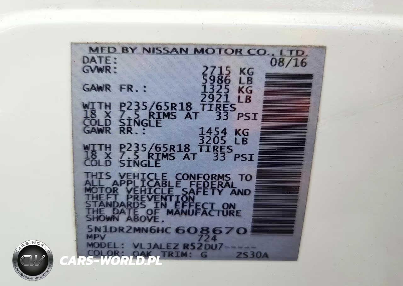 2017 Nissan Pathfinder Sv VIN:5N1DR2MN6HC608670 - 13