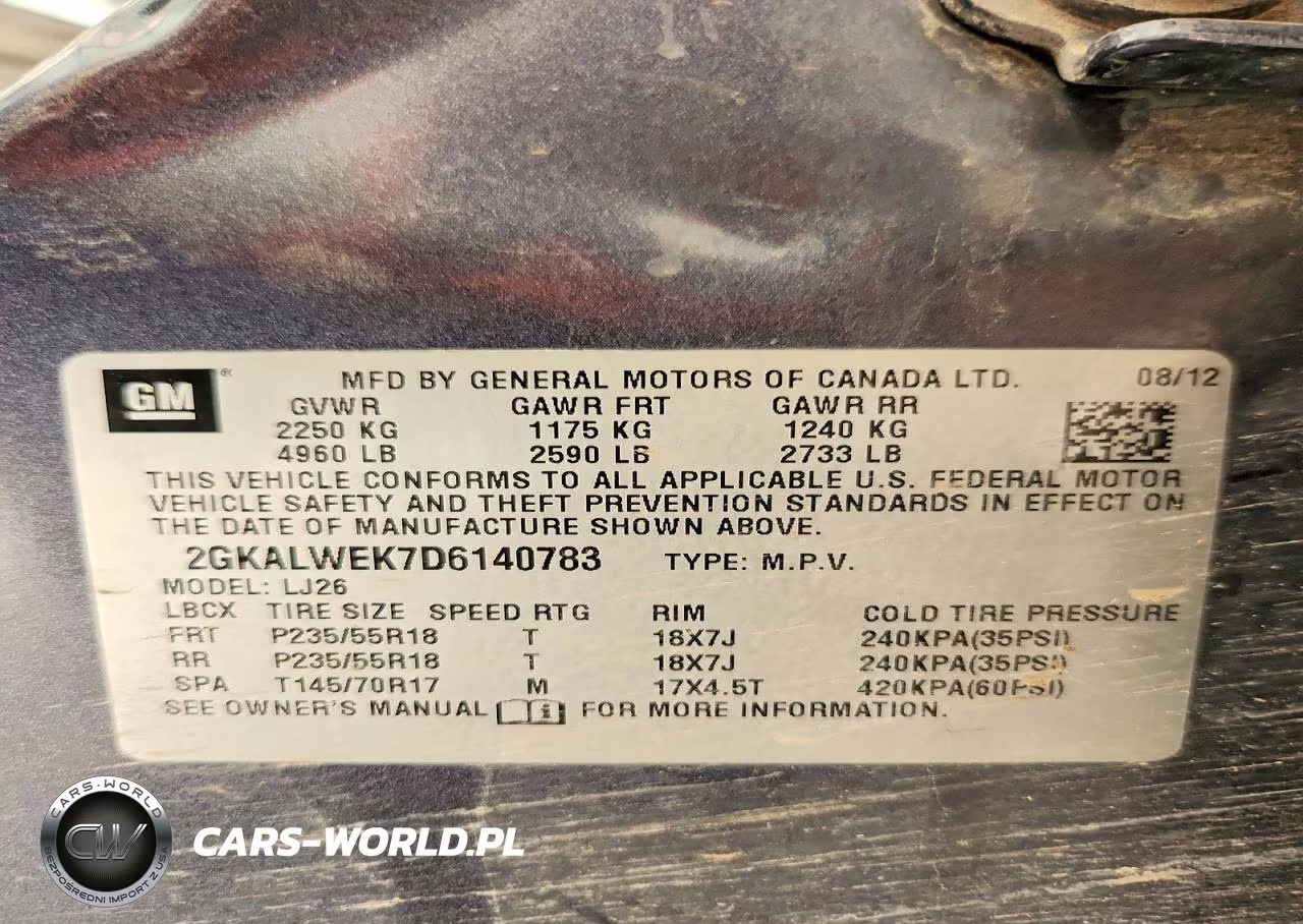 2013 GMC Terrain Slt VIN:2GKALWEK7D6140783 - 13