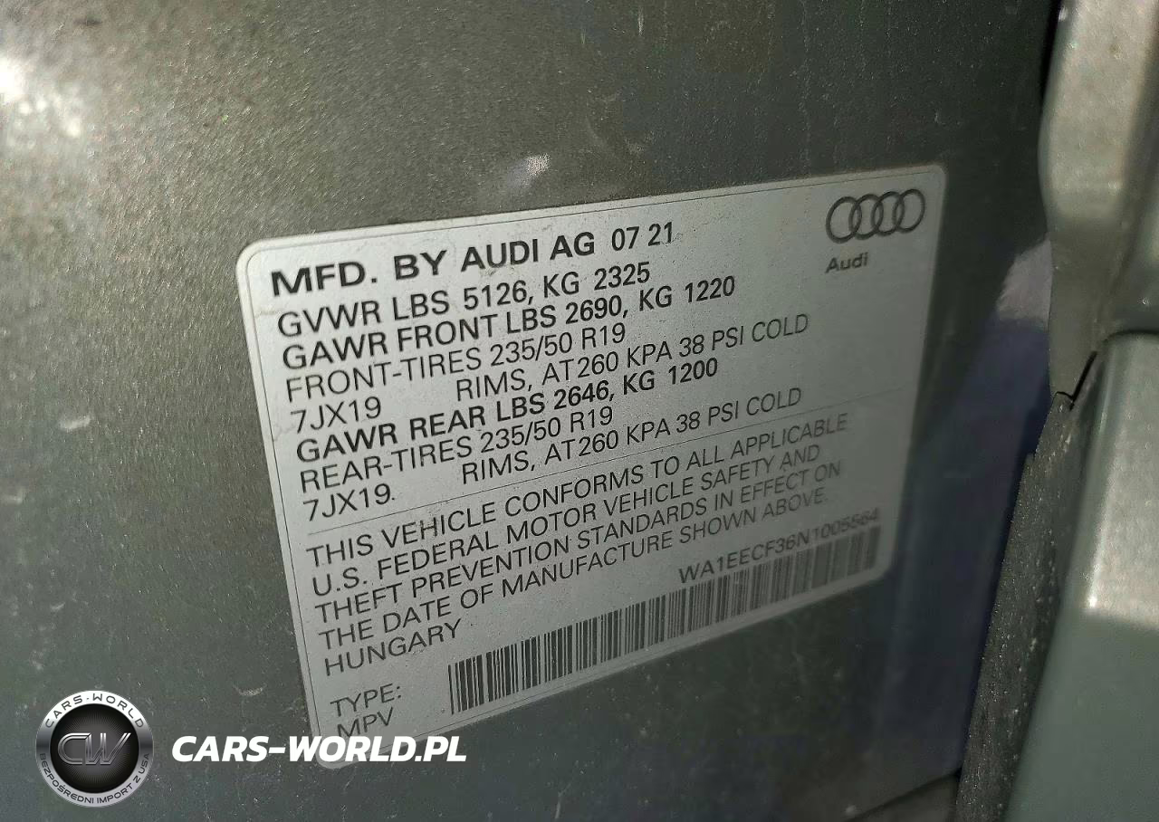 2022 Audi Q3 Premium Plus S Line 45 VIN:WA1EECF36N1005564 - 14