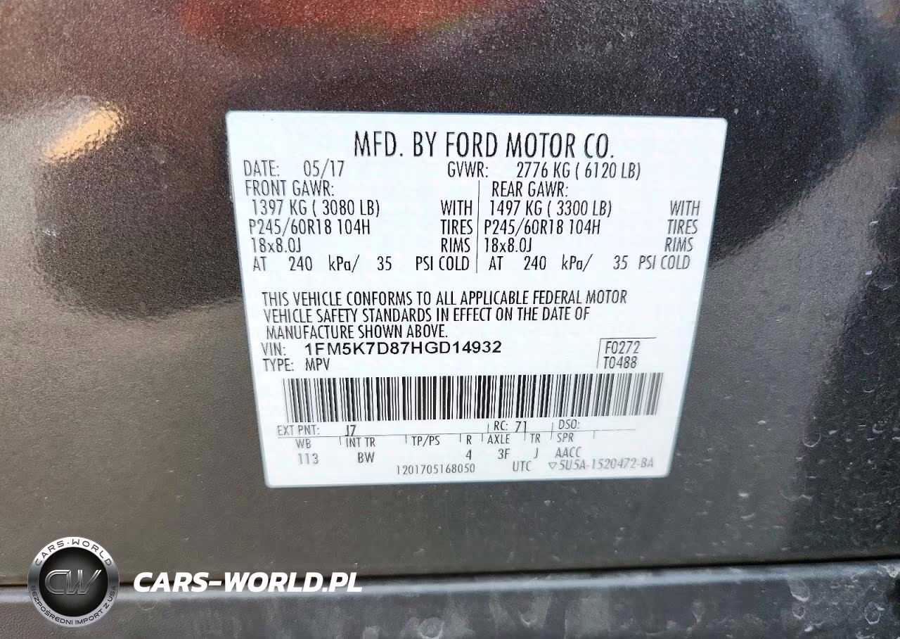 2017 Ford Explorer Xlt VIN:1FM5K7D87HGD14932 - 14