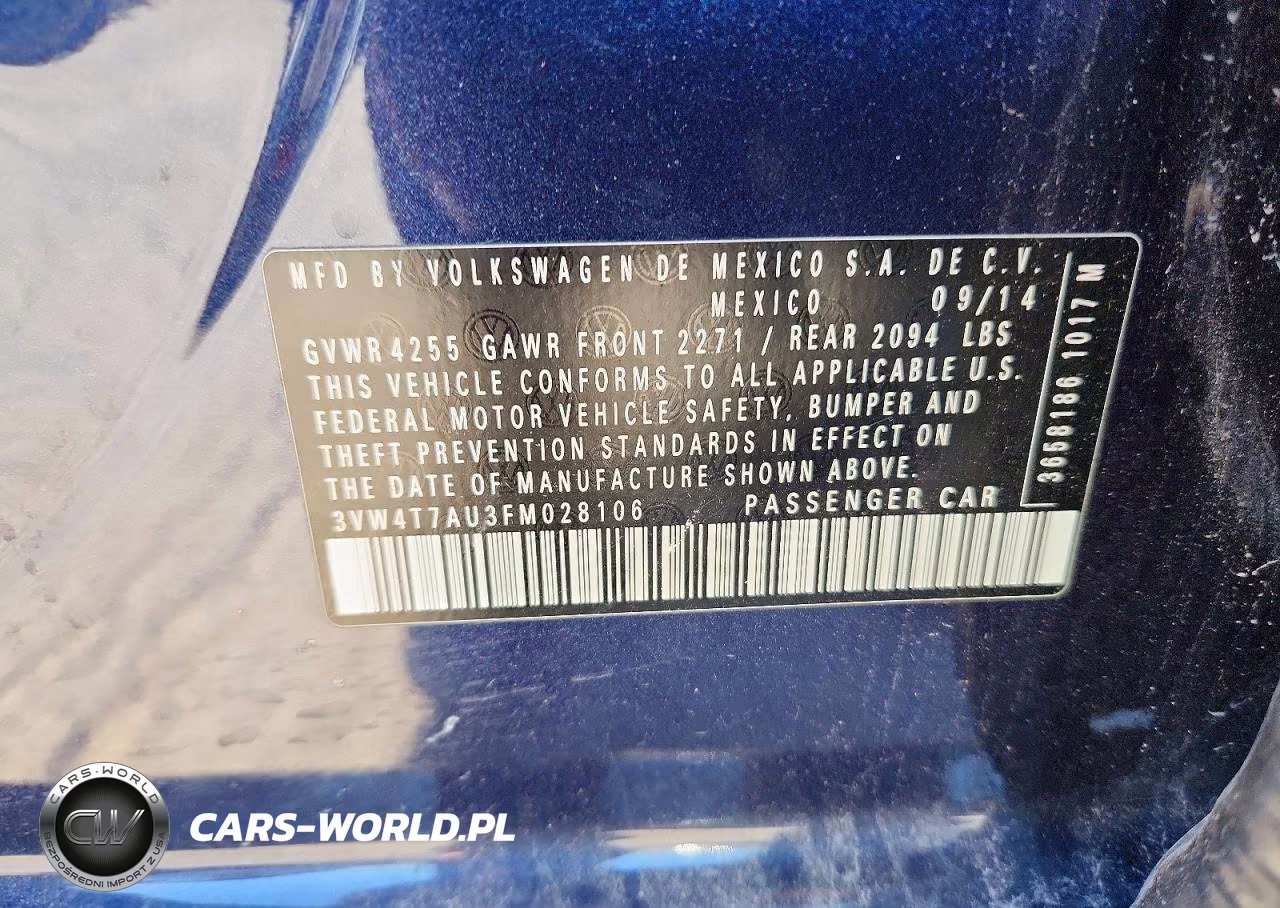 2015 Volkswagen Gti VIN:3VW4T7AU3FM028106 - 12