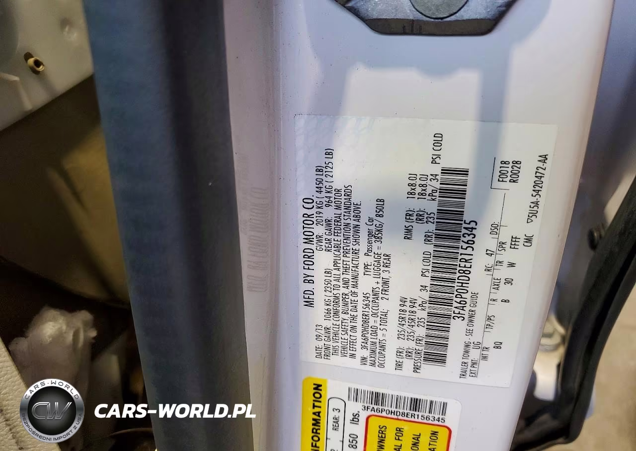 2014 Ford Fusion Se VIN:3FA6P0HD8ER156345 - 12