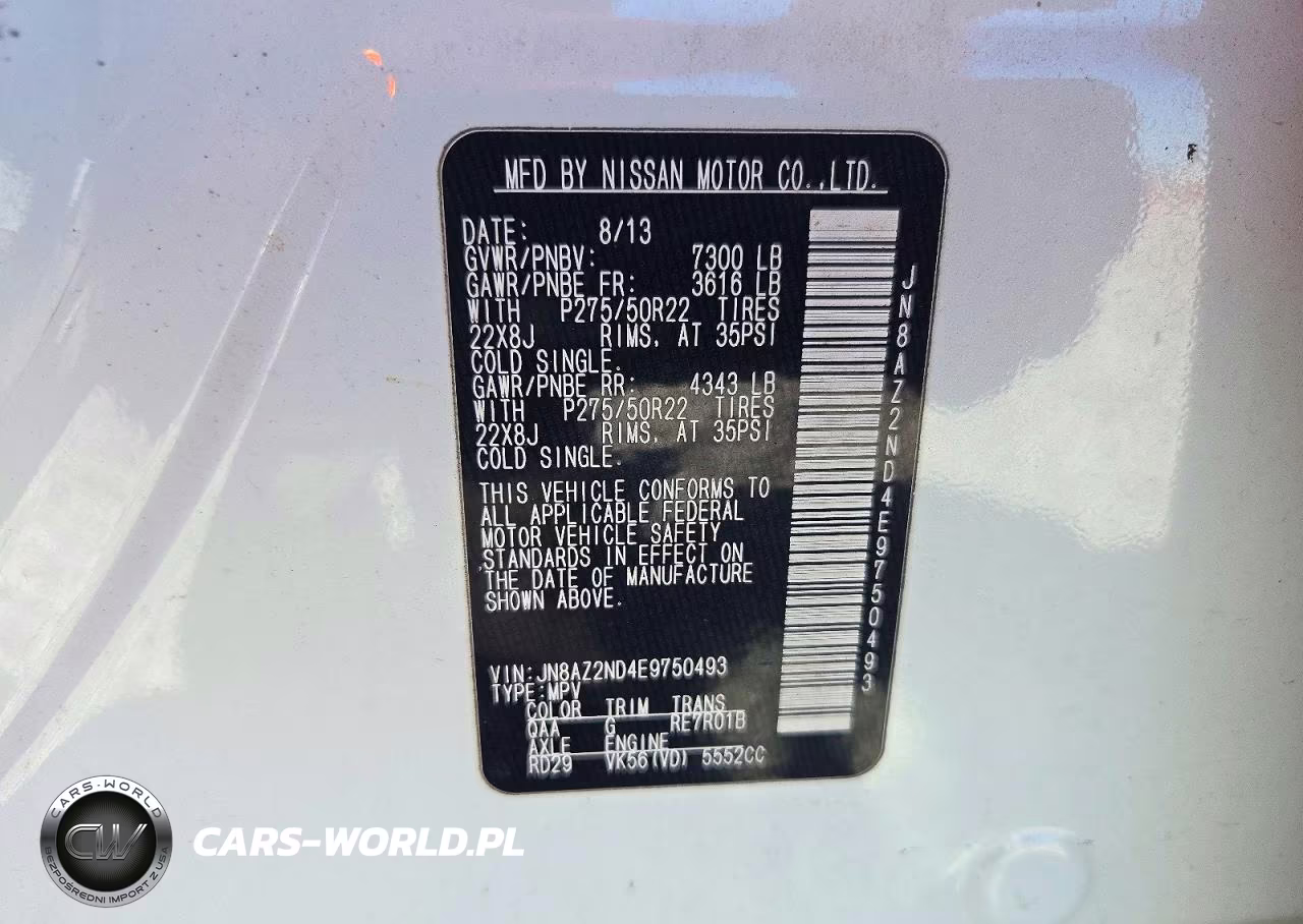 2014 Infiniti Qx80 Base VIN:JN8AZ2ND4E9750493 - 13