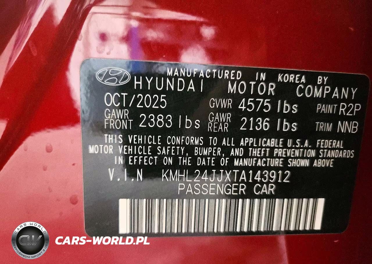 2026 Hyundai Sonata Hybrid Blue VIN:KMHL24JJXTA143912 - 12