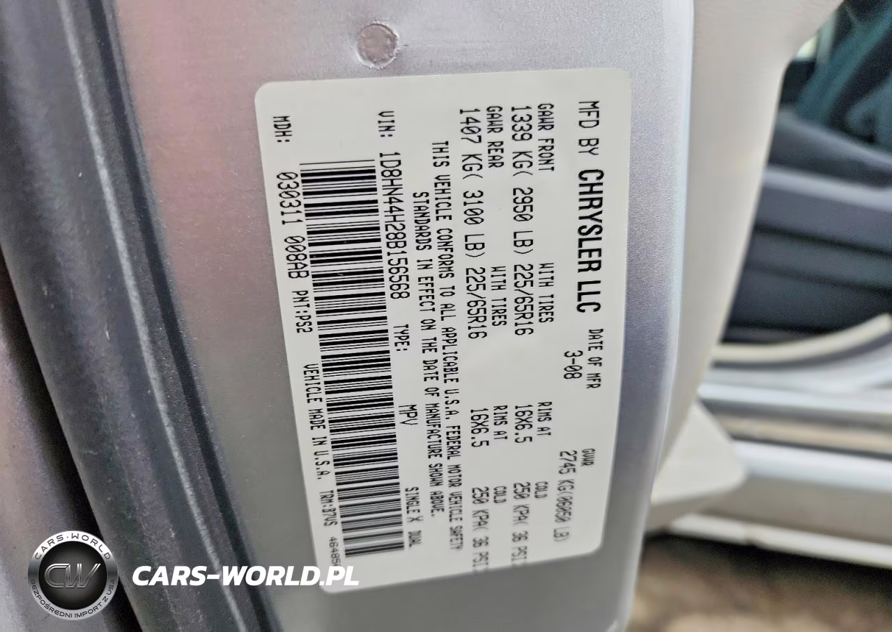 2008 Dodge Grand Caravan Se VIN:1D8HN44H28B156568 - 12