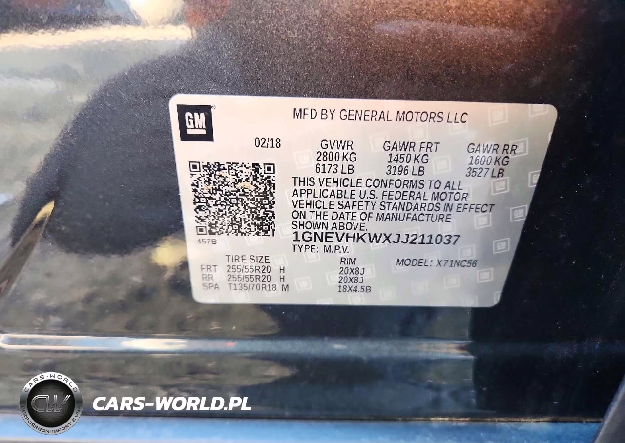2018 Chevrolet Traverse Lt VIN:1GNEVHKWXJJ211037 - 14