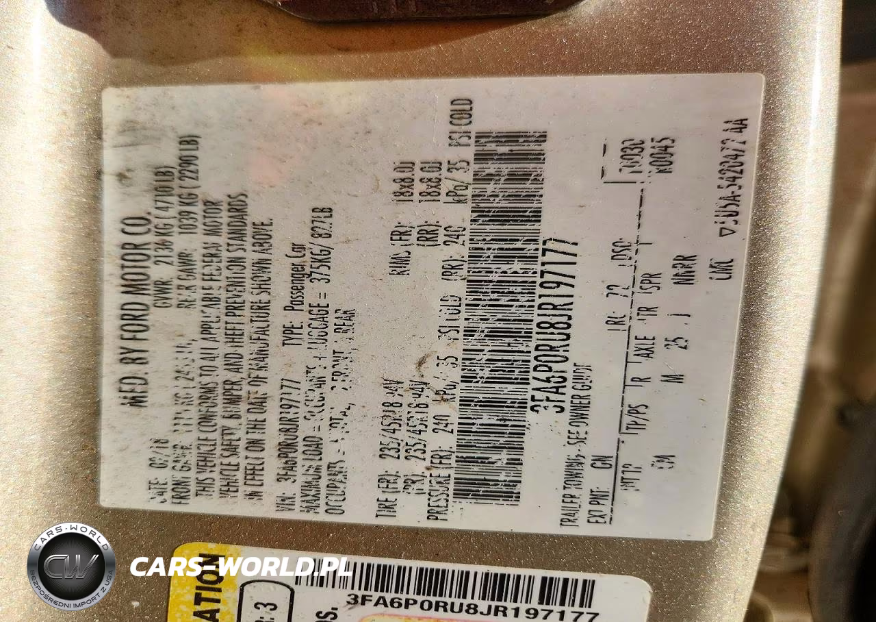 2018 Ford Fusion Titanium-Platinum Hev VIN:3FA6P0RU8JR197177 - 12