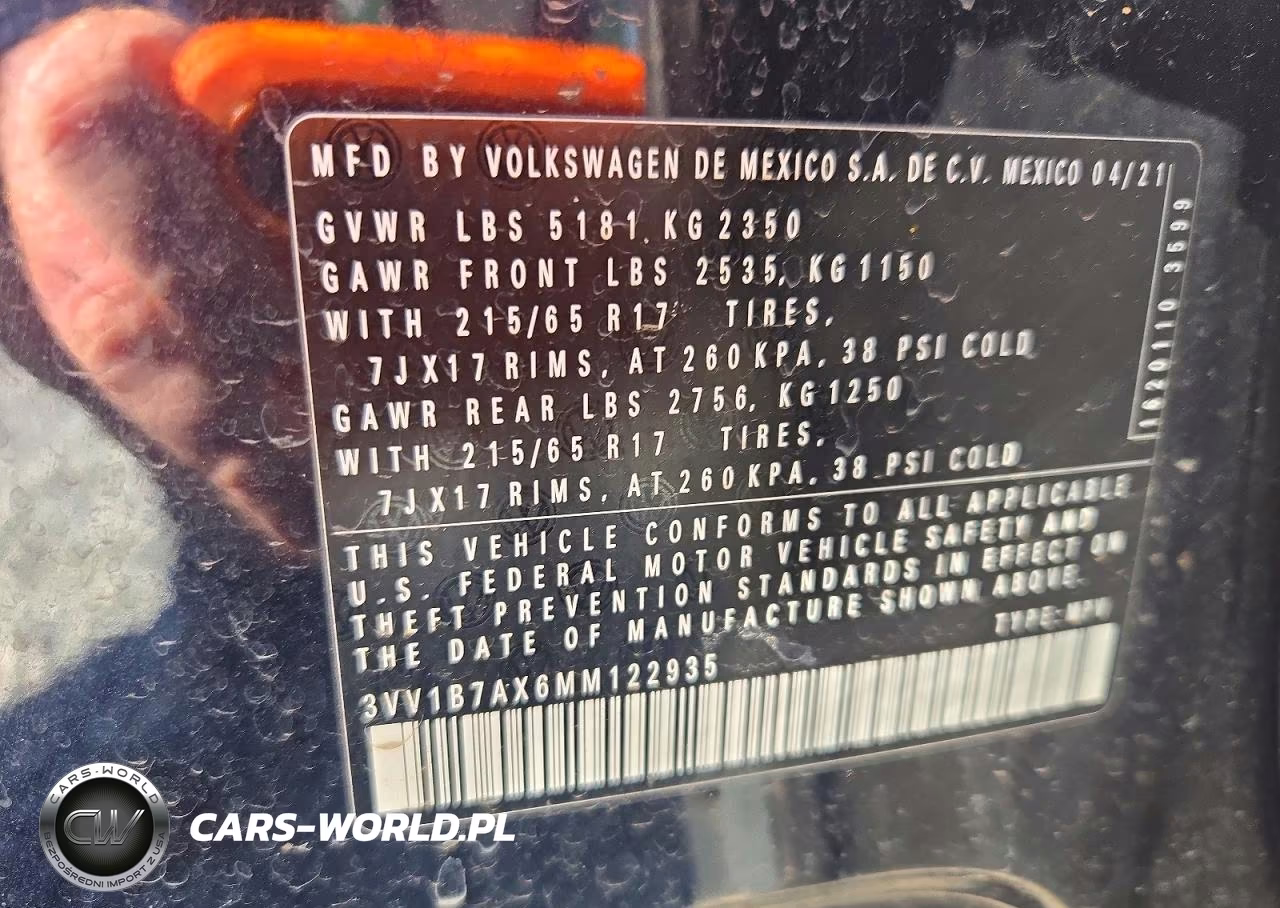 2021 Volkswagen Tiguan S VIN:3VV1B7AX6MM122935 - 13