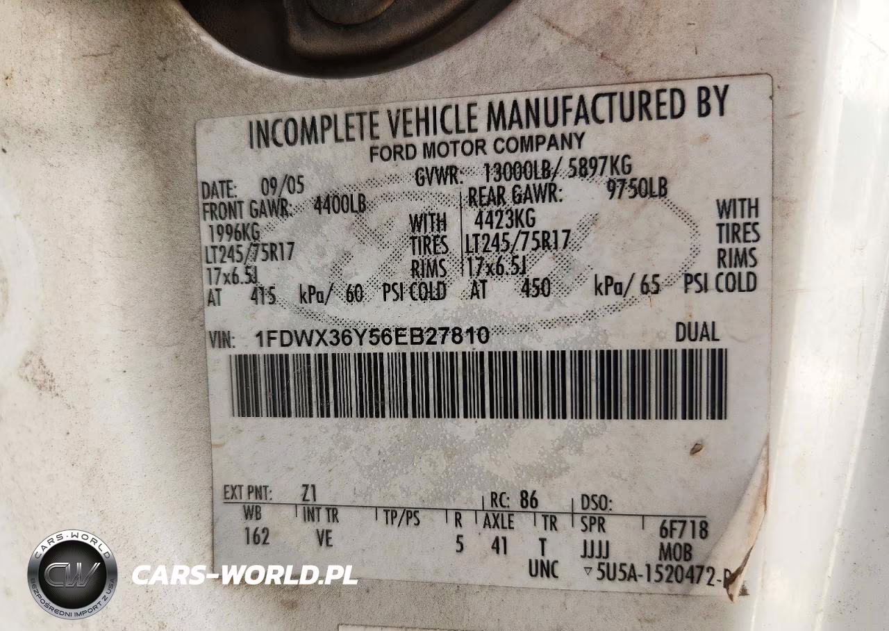 2006 Ford F350 Super Duty VIN:1FDWX36Y56EB27810 - 12