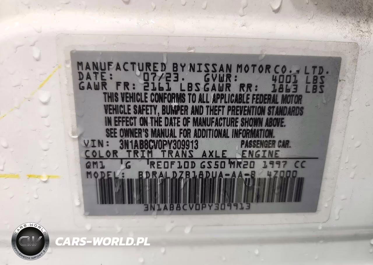 2023 Nissan Sentra Sv VIN:3N1AB8CV0PY309913 - 12