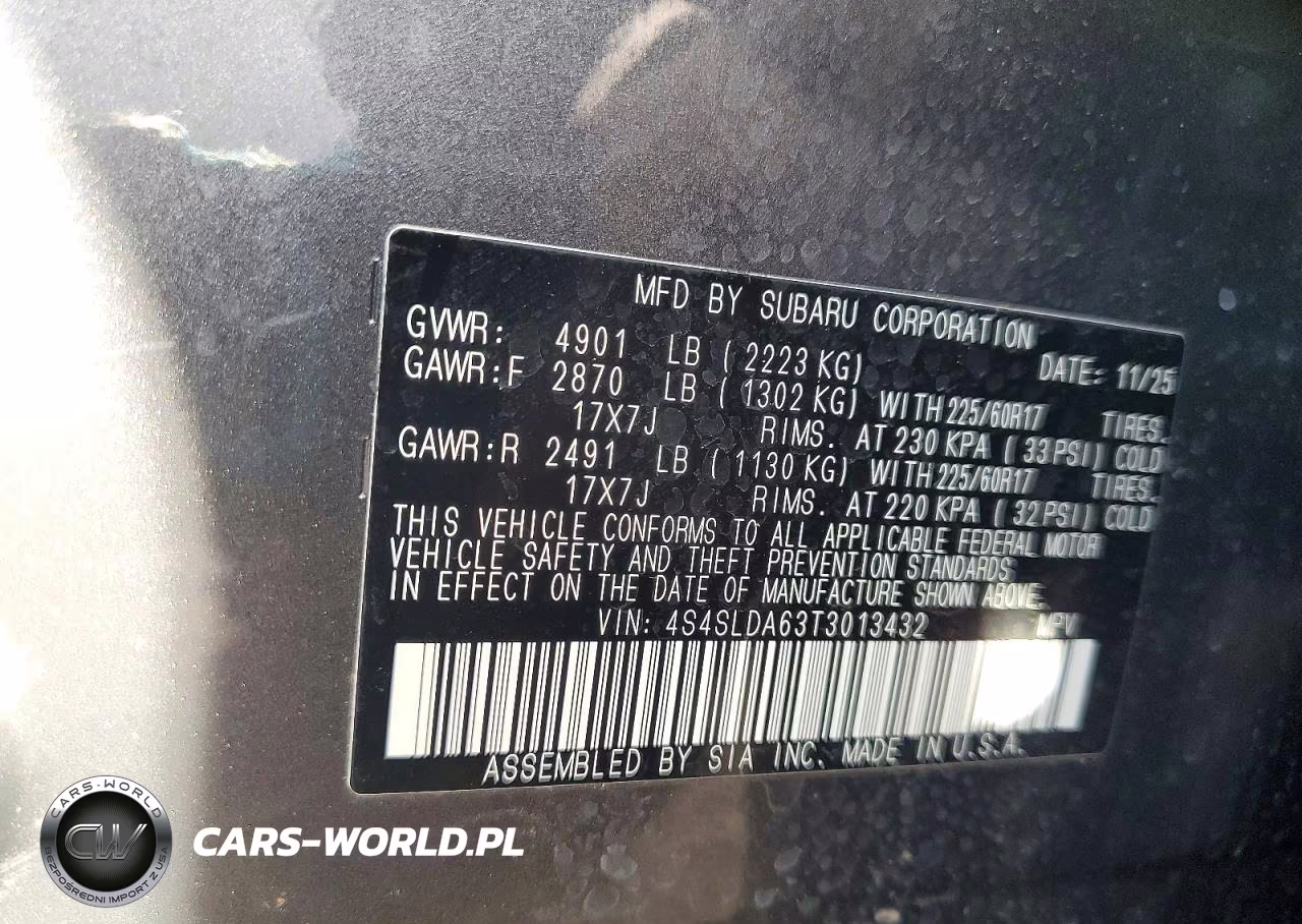 2026 Subaru Forester VIN:4S4SLDA63T3013432 - 13