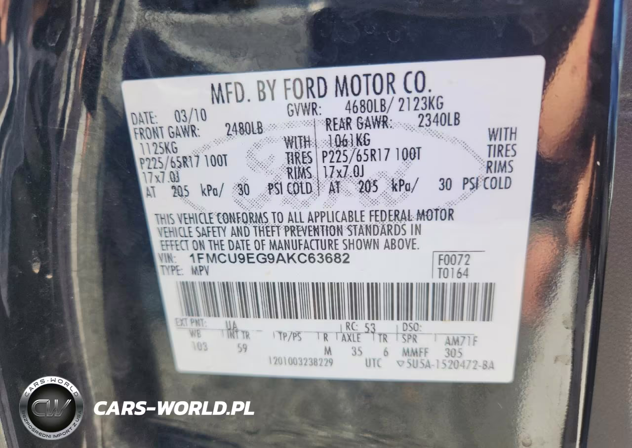 2010 Ford Escape Limited VIN:1FMCU9EG9AKC63682 - 14