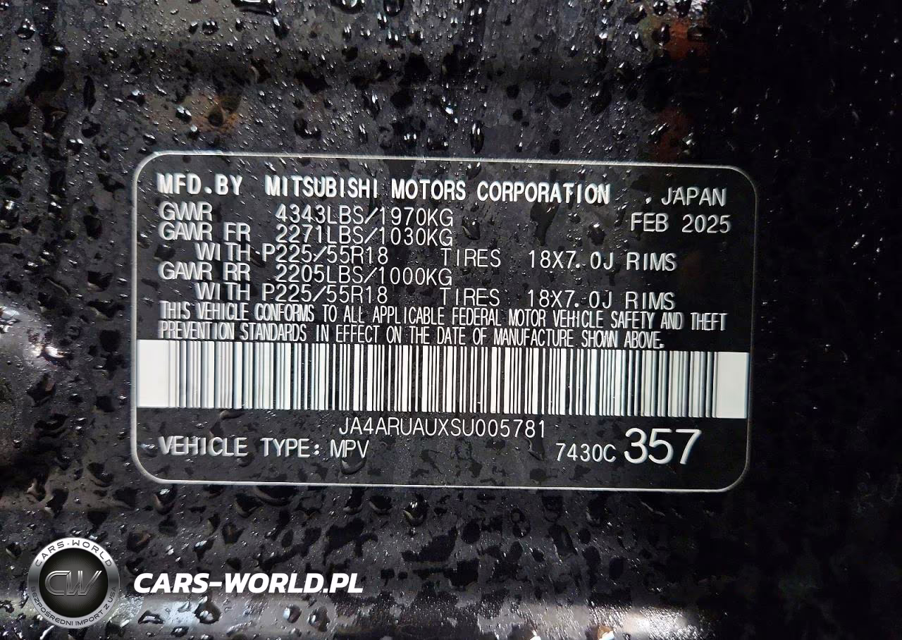 2025 Mitsubishi Outlander Sport Le VIN:JA4ARUAUXSU005781 - 13