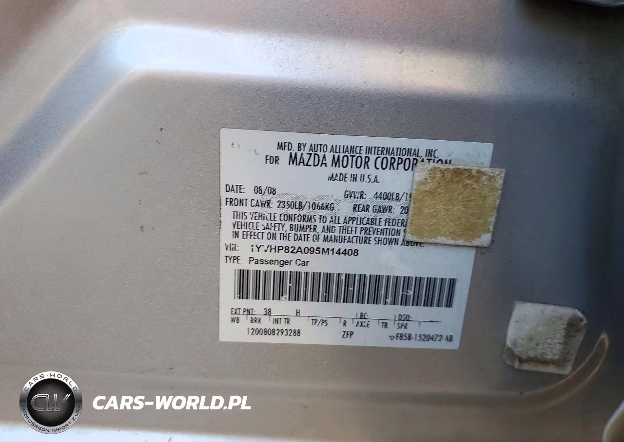 2009 Mazda 6 I VIN:1YVHP82A095M14408 - 12