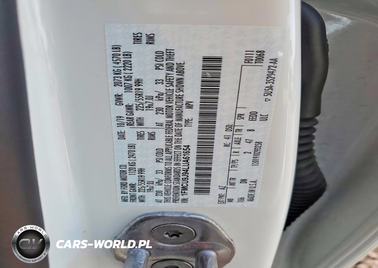 2020 Ford Escape Titanium VIN:1FMCU9J94LUA61654 - 13