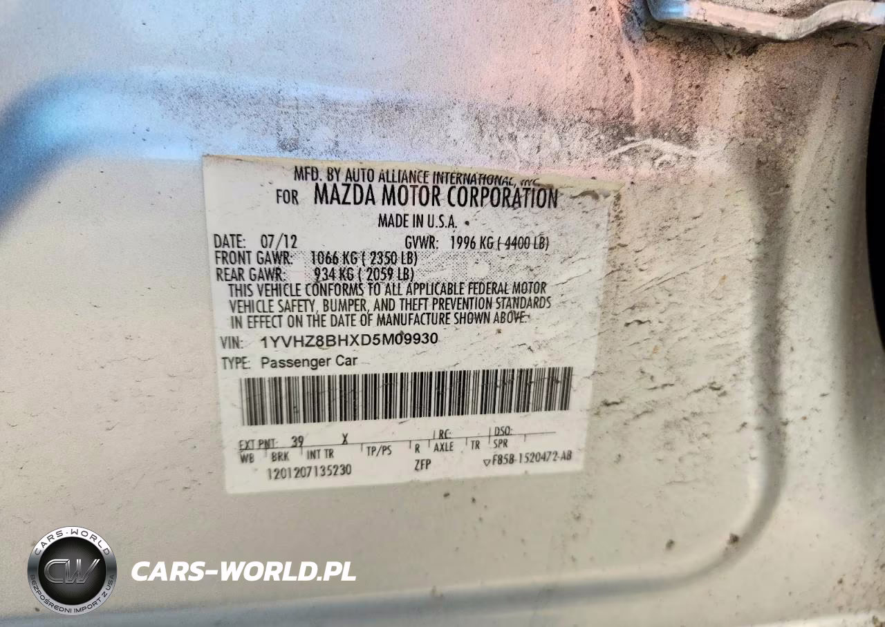 2013 Mazda 6 Sport VIN:1YVHZ8BHXD5M09930 - 12