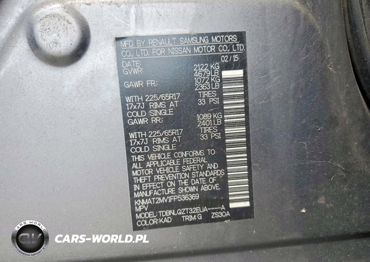2015 Nissan Rogue Sv VIN:KNMAT2MV1FP536369 - 13