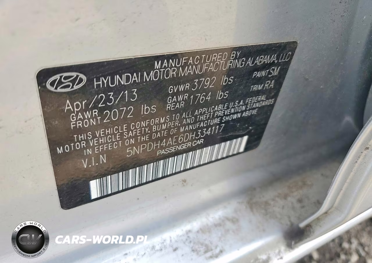 2013 Hyundai Elantra Limited VIN:5NPDH4AE6DH334117 - 12