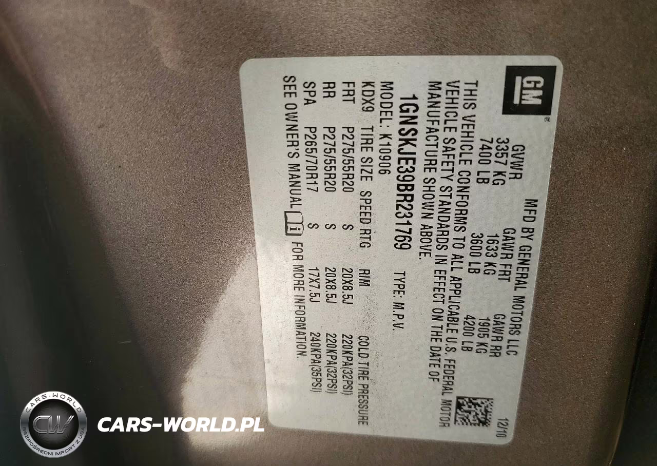 2011 Chevrolet Suburban K1500 Lt VIN:1GNSKJE39BR231769 - 14