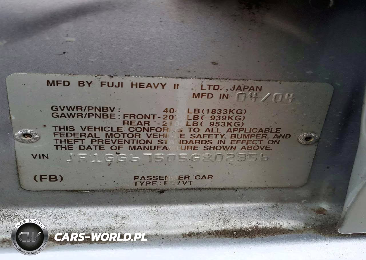 2005 Subaru Impreza Rs VIN:JF1GG67505G802356 - 14