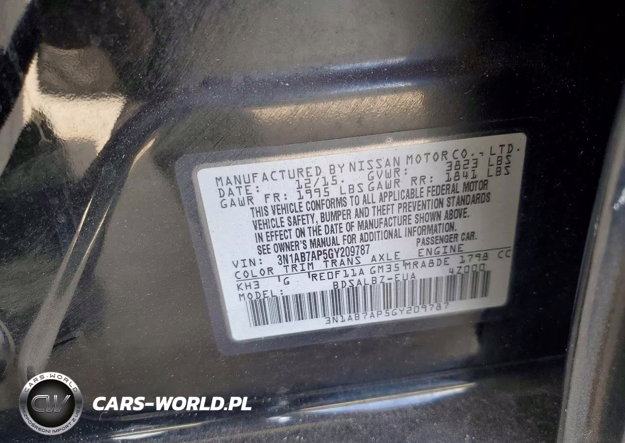 2016 Nissan Sentra S VIN:3N1AB7AP5GY209787 - 13