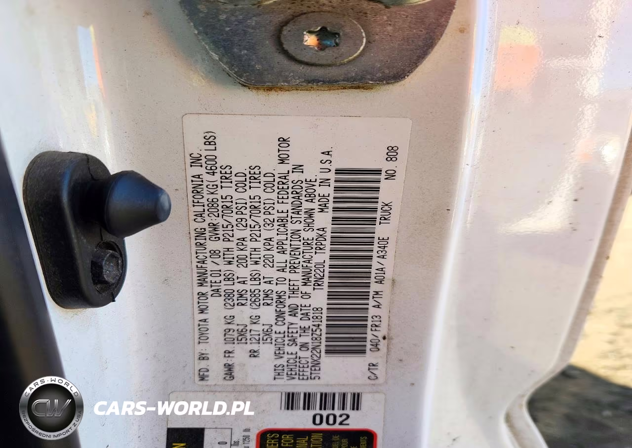 2008 Toyota Tacoma Base VIN:5TENX22N18Z541818 - 12
