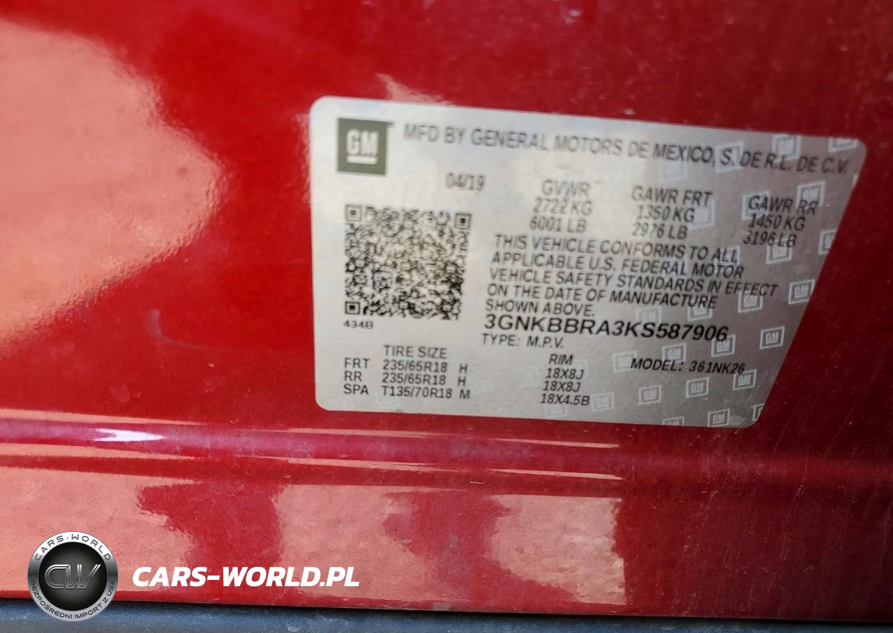 2019 Chevrolet Blazer VIN:3GNKBBRA3KS587906 - 13