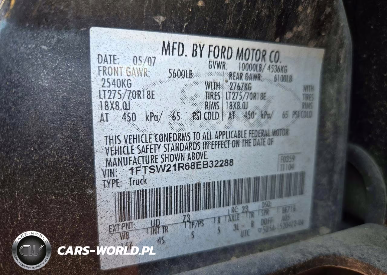 2008 Ford F250 Super Duty VIN:1FTSW21R68EB32288 - 12