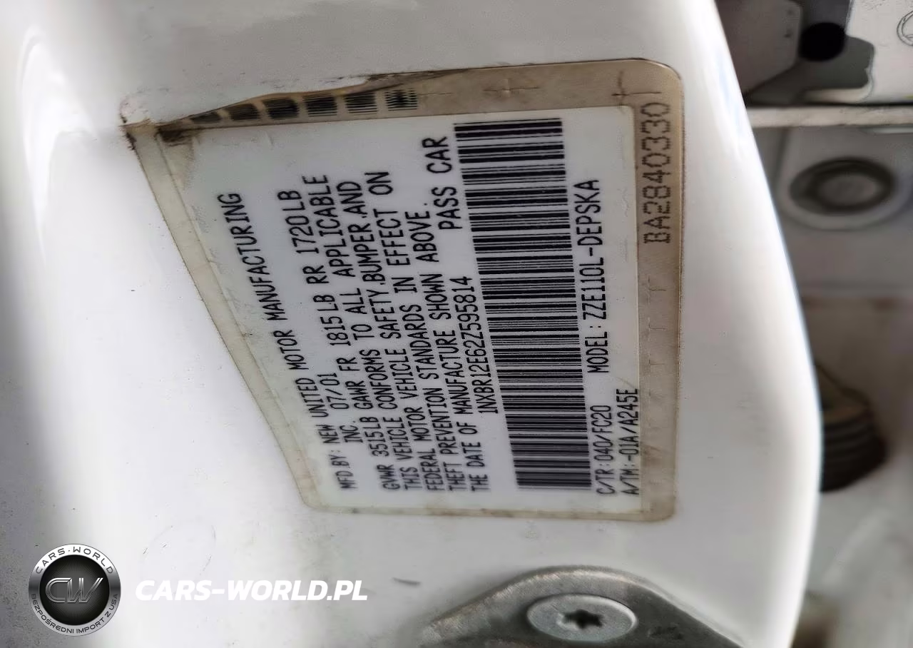 2002 Toyota Corolla S VIN:1NXBR12E62Z595814 - 12