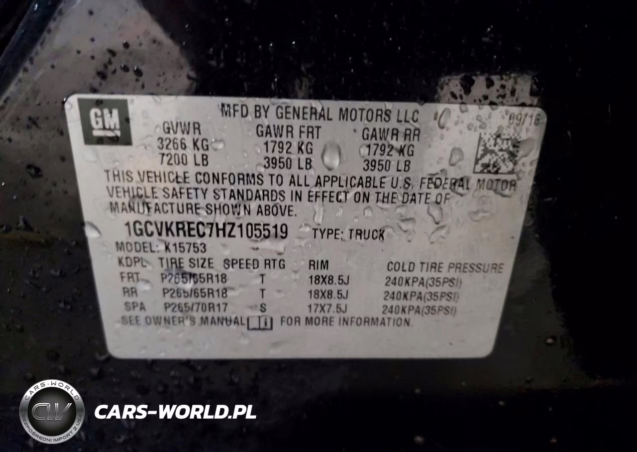 2017 Chevrolet Silverado K1500 Lt VIN:1GCVKREC7HZ105519 - 12