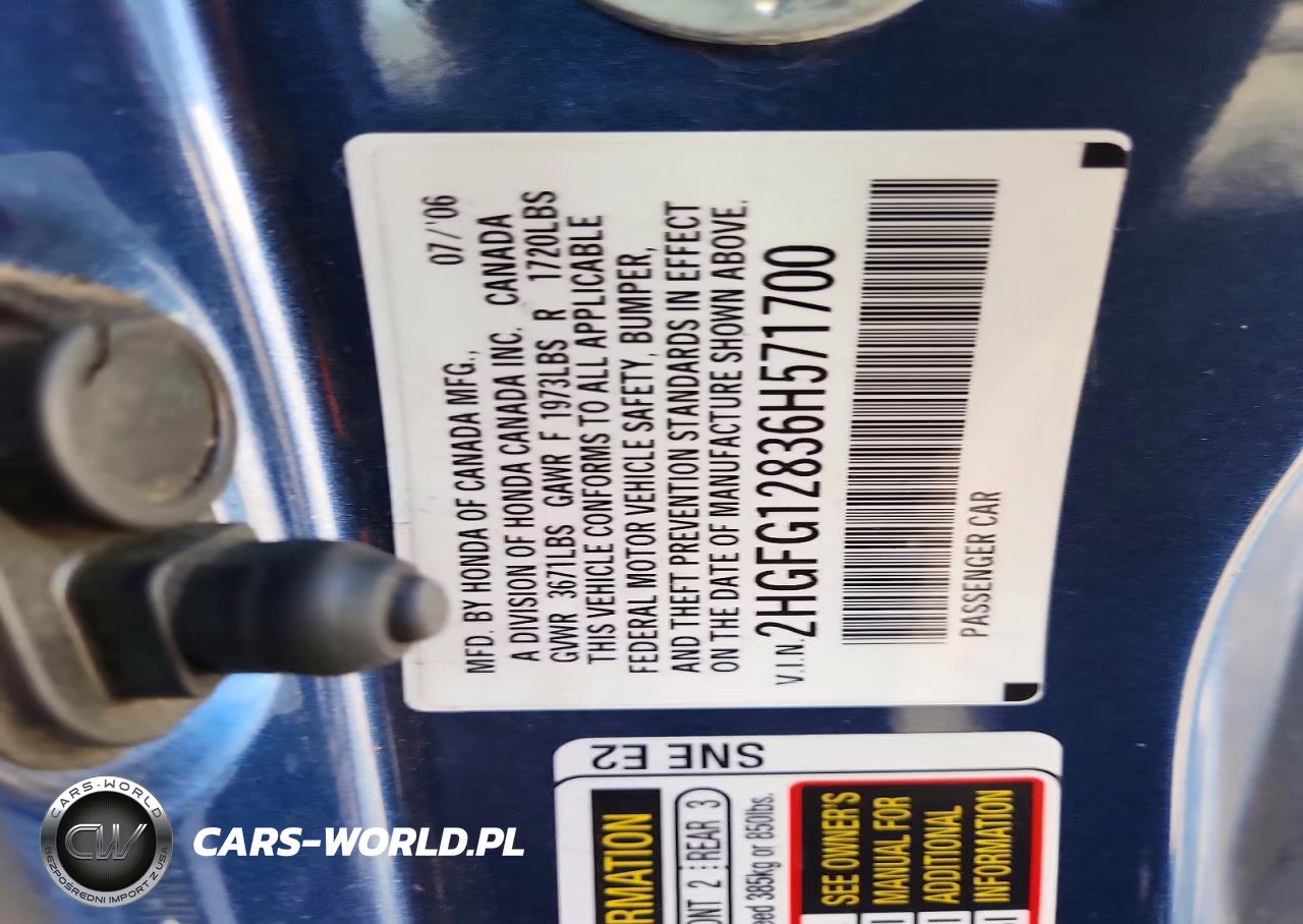 2006 Honda Civic Ex VIN:2HGFG12836H571700 - 12