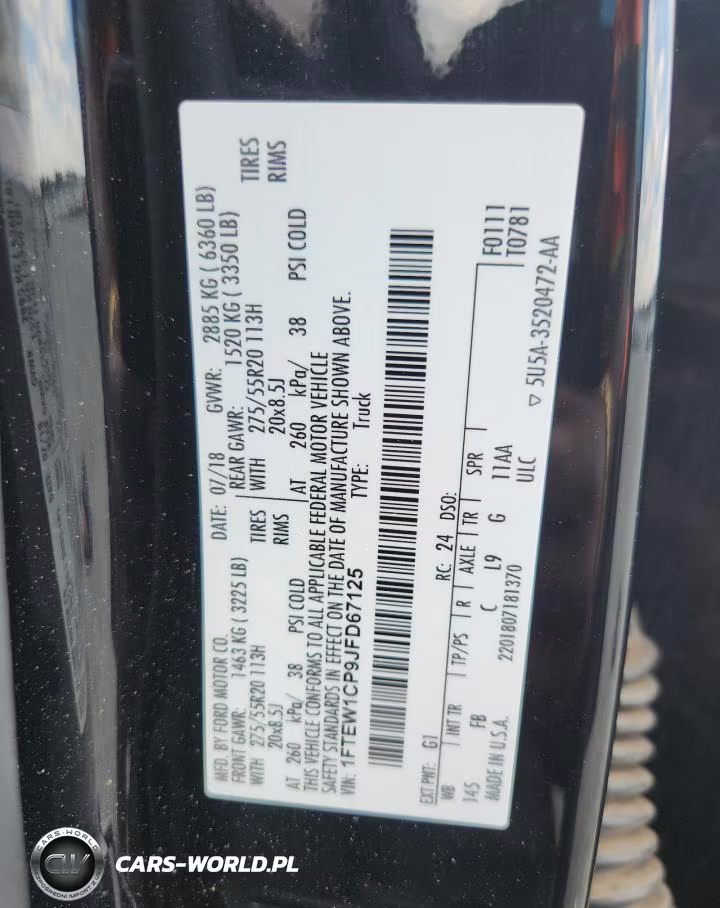 2018 Ford F150 Supercrew VIN:1FTEW1CP9JFD67125 - 13