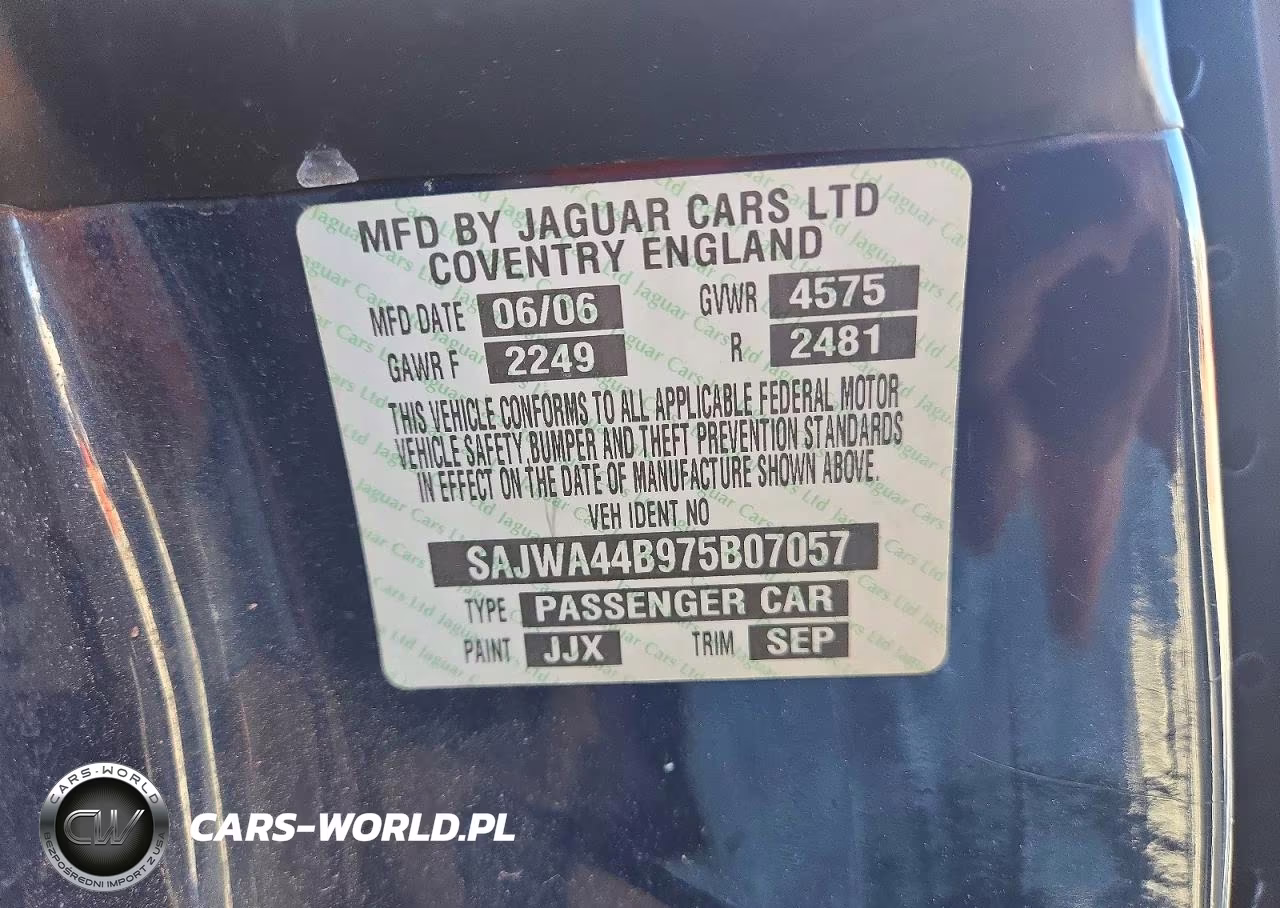 2007 Jaguar Xk VIN:SAJWA44B975B07057 - 12