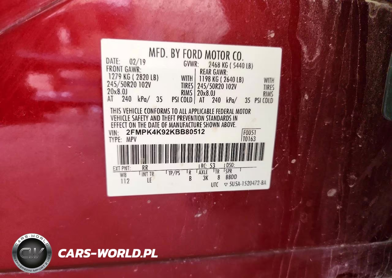 2019 Ford Edge Titanium VIN:2FMPK4K92KBB80512 - 13
