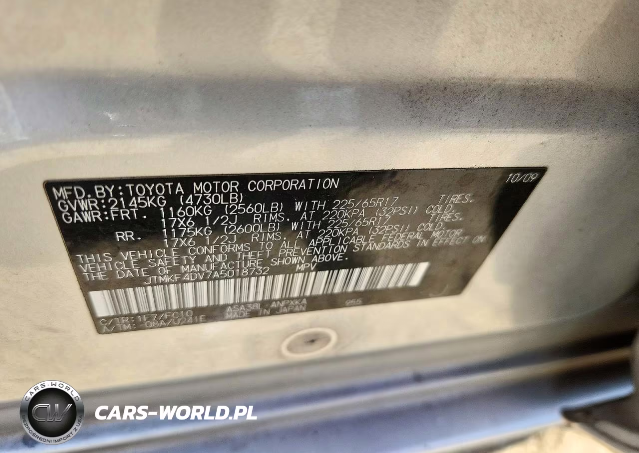2010 Toyota Rav4 Base VIN:JTMKF4DV7A5018732 - 13