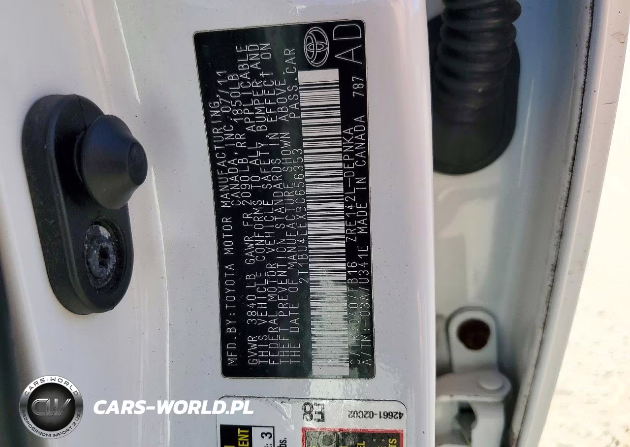 2011 Toyota Corolla Le VIN:2T1BU4EEXBC656353 - 12