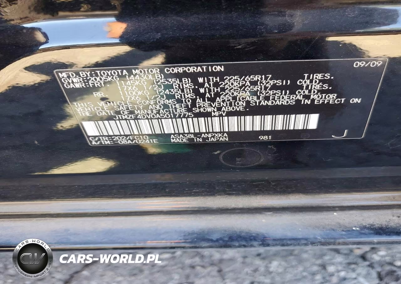 2010 Toyota Rav4 Base VIN:JTMZF4DV0A5017775 - 13