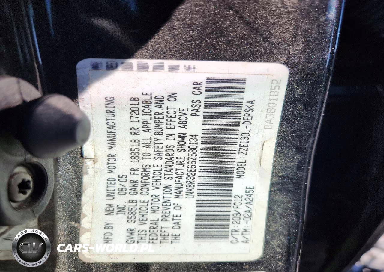 2006 Toyota Corolla S VIN:1NXBR32E66Z580134 - 12