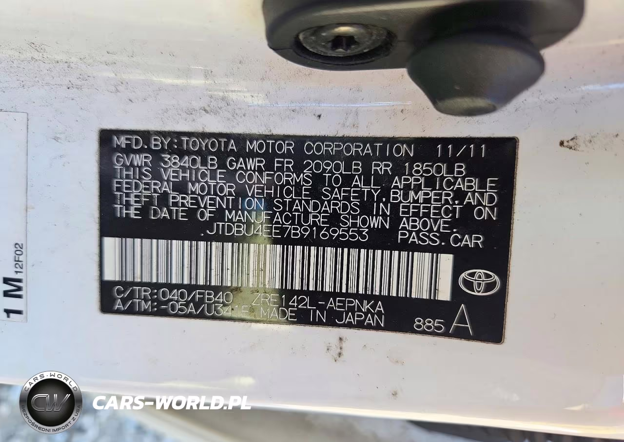 2011 Toyota Corolla Le VIN:JTDBU4EE7B9169553 - 12