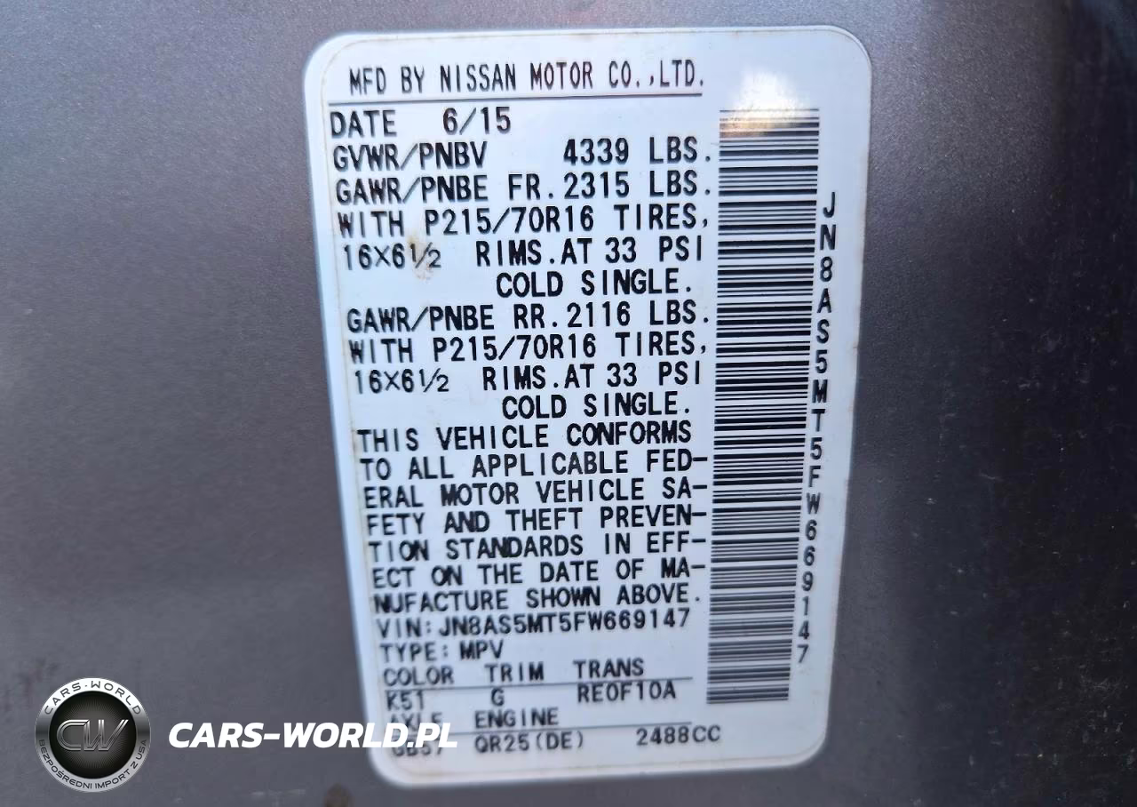 2015 Nissan Rogue Select S VIN:JN8AS5MT5FW669147 - 13