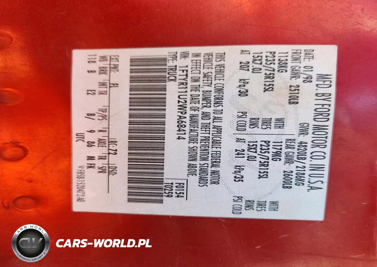 1998 Ford Ranger VIN:1FTYR11U2WPA68414 - 12
