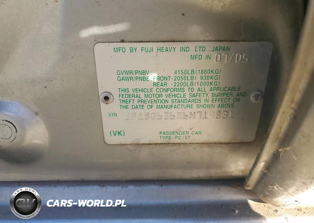 2006 Subaru Forester 2.5X VIN:JF1SG636X6H719831 - 12